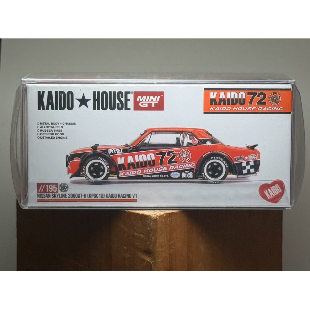 Xe mô hình tỷ lệ 1/64 mô phỏng ô tô Kaido House CHASE 195 Nissan Skyline 2000GTR (đã qua sử dụng) - 