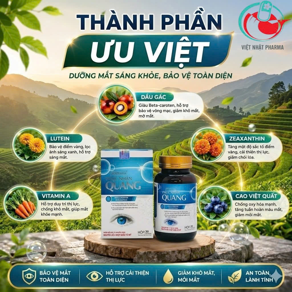 Viên Uống Bổ Mắt Phục Nhãn Quang Đến Từ Thương Hiệu Mediusa Của Mỹ Chính Hãng