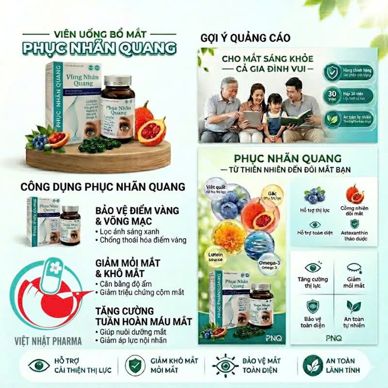 Viên Uống Bổ Mắt Phục Nhãn Quang Đến Từ Thương Hiệu Mediusa Của Mỹ Chính Hãng
