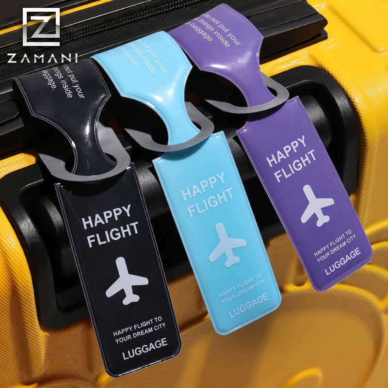 Bộ 2/5 Thẻ Hành Lí Vali Name Tag Gắn Vali Thẻ Name Treo Vali Hoạ Tiết Hình Máy Bay ZAMANI BAG PK12