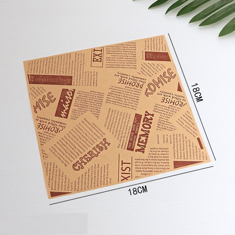 Giấy lót hộp bã mía / hộp bento 50 tờ