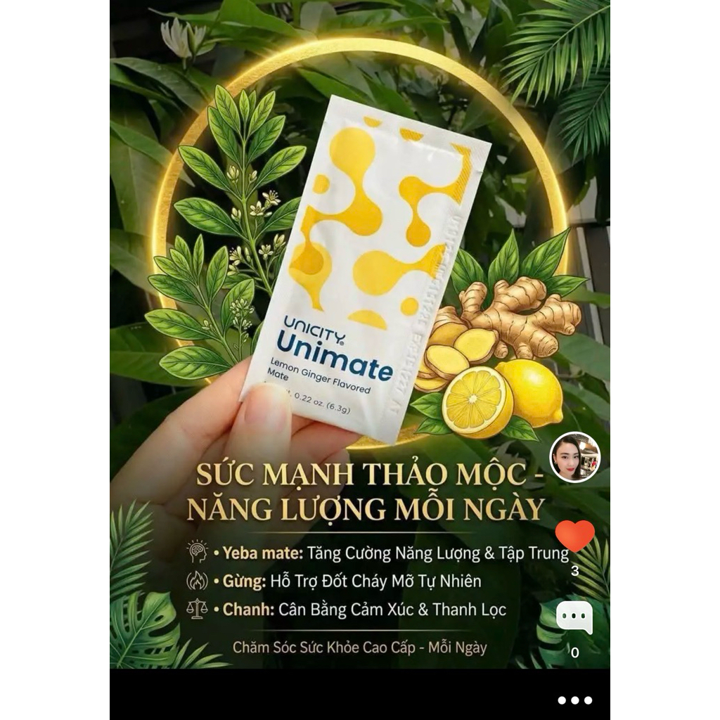 Bột trà unimate chanh gừng lemon