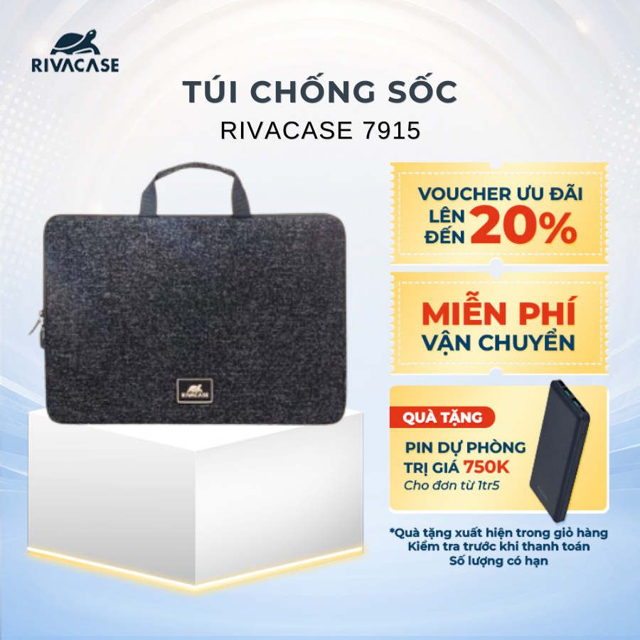 Túi Chống Sốc Laptop RIVACASE 7915 15.6 Inch – Thiết Kế Mỏng Gọn, Dễ Mang Theo & Bảo Vệ Tốt Laptop