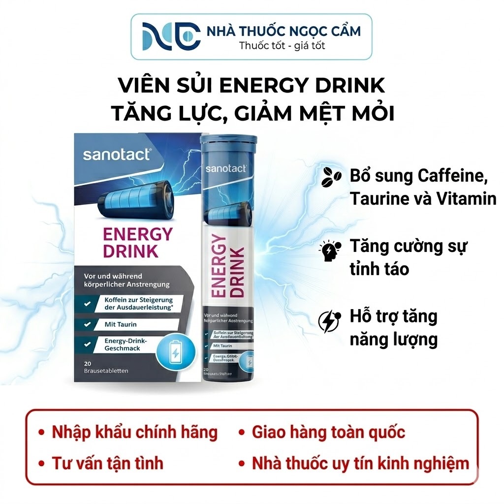 Viên sủi Energy drink tăng lực, giảm mệt mỏi