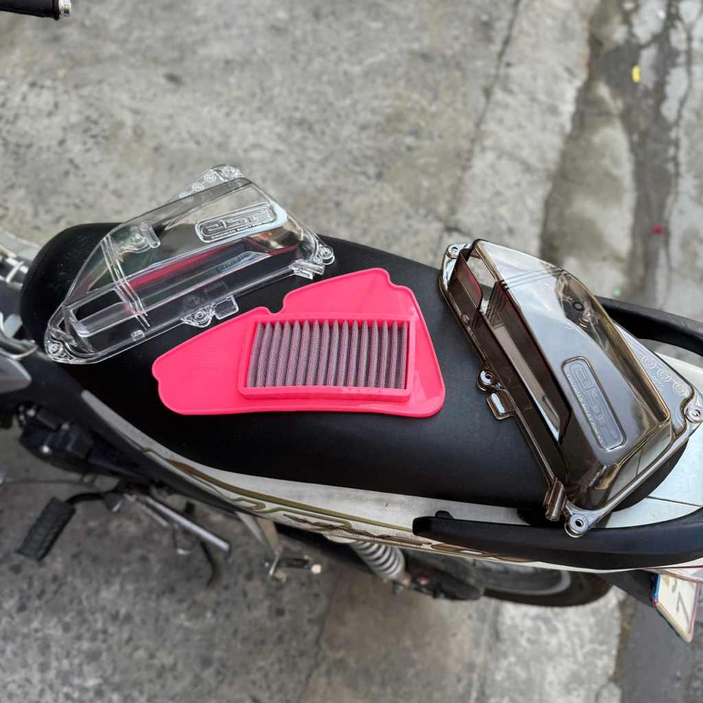 Bộ Lọc Gió Hồng + Pô E Trong Suốt Scoopy 2021-2026
