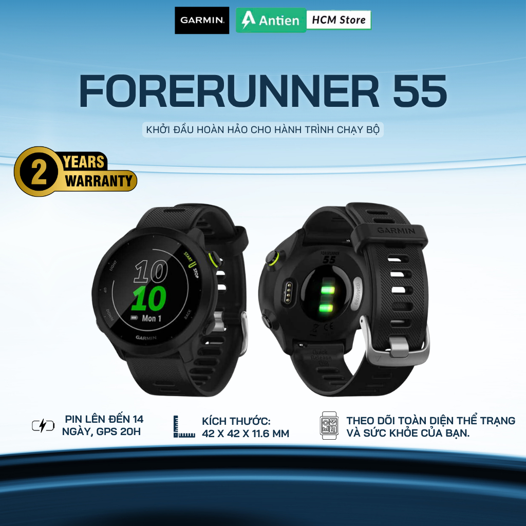Đồng hồ thông minh Garmin Forerunner 55 - Hàng Chính Hãng Garmin Việt Nam