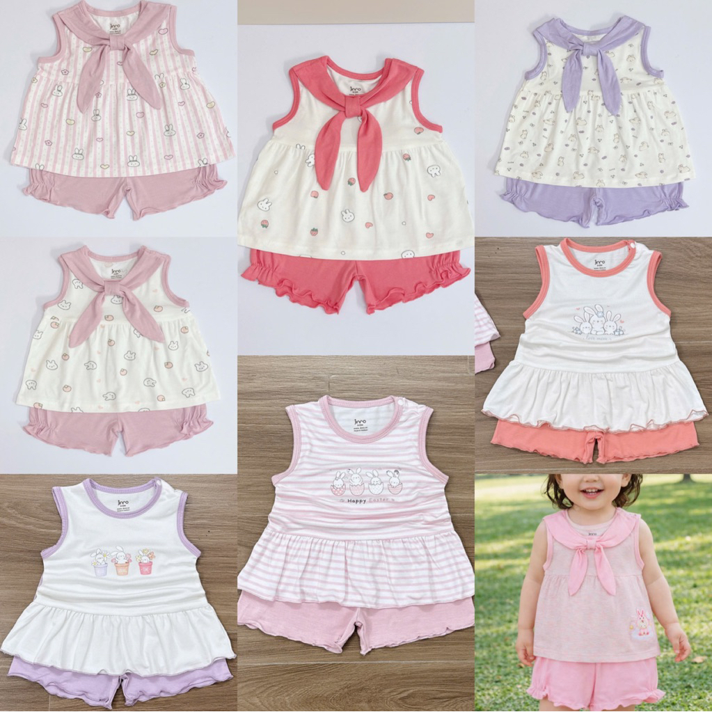 [JINRO] Bộ Ba Lỗ/Sát Nách Jinro Cho Bé 12m-4y