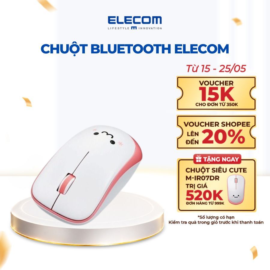 Chuột không dây Bluetooth Elecom M-IR07DR | Siêu dễ thương, IR Led, Pin 10 tháng