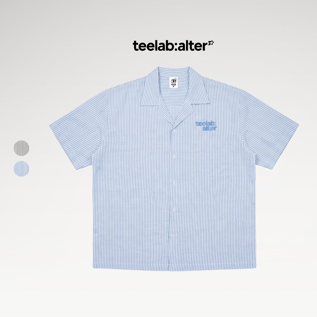 Teelab Alter Cuban Shirt Oxford Stripe Shirt SS095