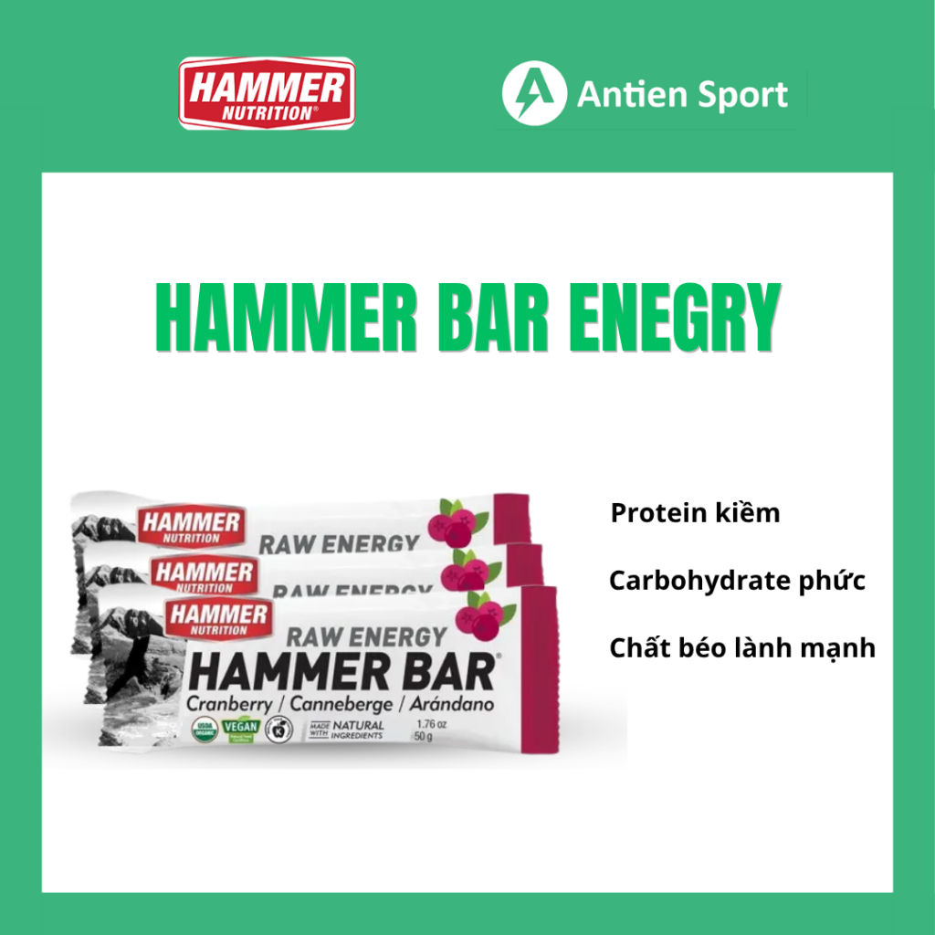Bánh Protein Hammer Raw Energy Bar