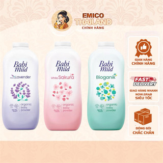[COMBO 3 CHAI] Phấn Rôm Babi Mild Baby Powder Thái Lan Chai 350 g