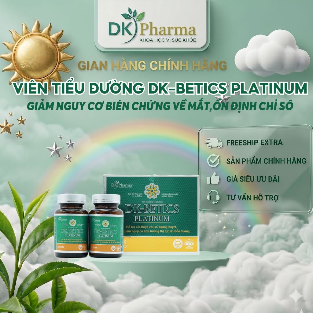 Viên Uống DK-Betics Platinum Hỗ Trợ Bệnh Tiểu Đường-DK Pharma