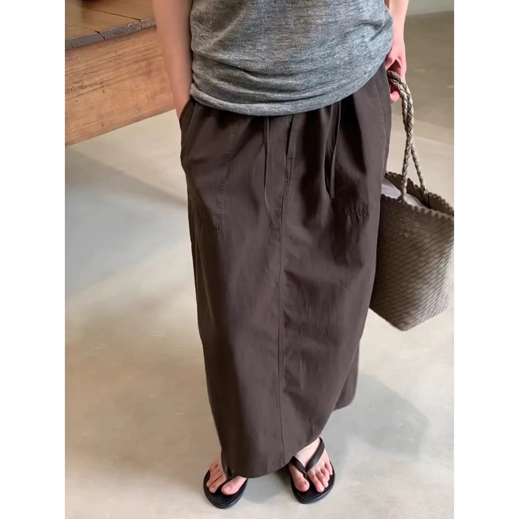 𝗖𝗵𝗼𝗰𝗼 𝗟𝗶𝗻𝗲𝗻 - |BEELY| - Chân váy Linen lưng chun