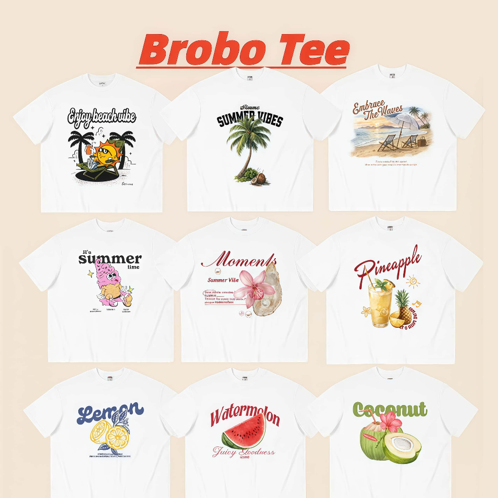 [2NGÀY GIAO - CHÍNH HÃNG GIMME] Áo Thun Boxy Đi Biển Gimme - MÙA HÈ - Premium Cotton 250gsm Cotton 2