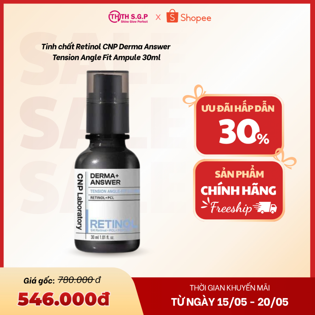 Tinh Chất Retinol CNP Derma Answer Tension Angle Fit Ampule 30ml | Nâng Cơ, Săn Chắc, Giảm Nếp Nhăn