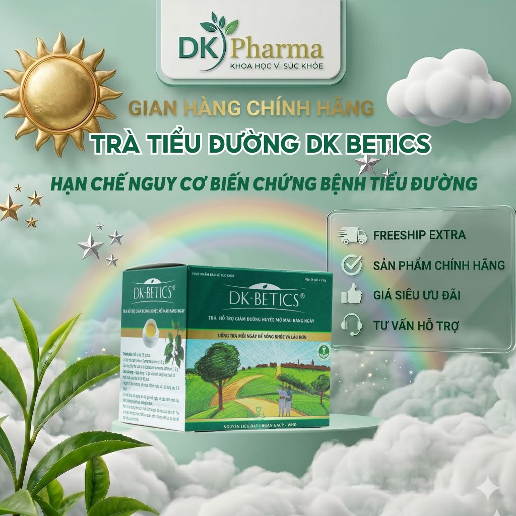 Trà Tiểu Đường DK Betics Dây Thìa Canh Lá To, Dược Liệu Vàng Cho Người Tiểu Đường-DK Pharma