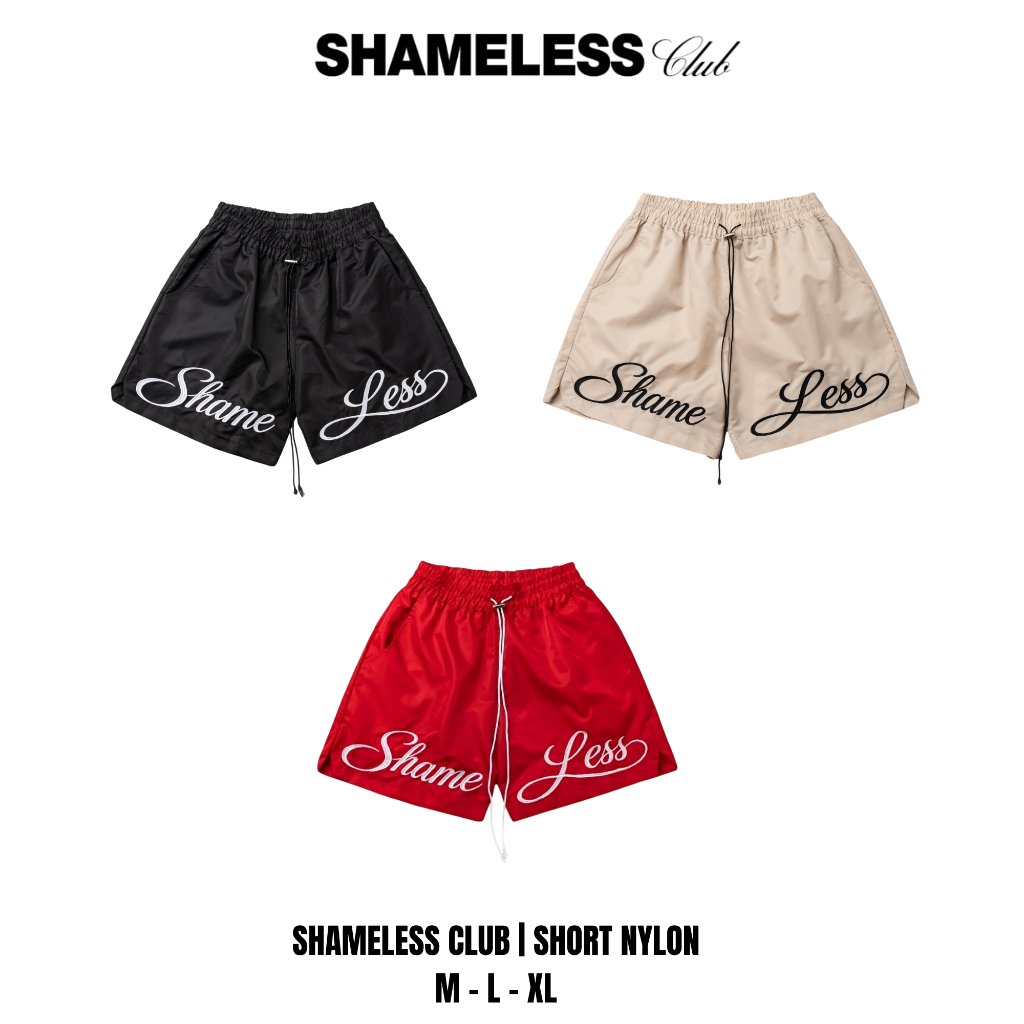 Shameless Club | Quần Short Chất Liệu Nylon Thoải Mái Thoáng Mát Form Trên Đầu Gối Unisex QS.008