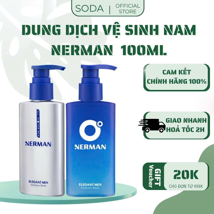 Dung dịch vệ sinh nam giới Nerman Elegant Men Nerman hương nước hoa 100ml chai