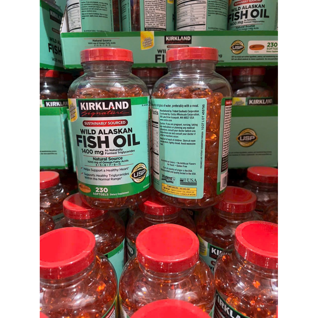 Viên Uống Dầu cá Alaska Wild Alaskan Fish Oil 1400mg 230v