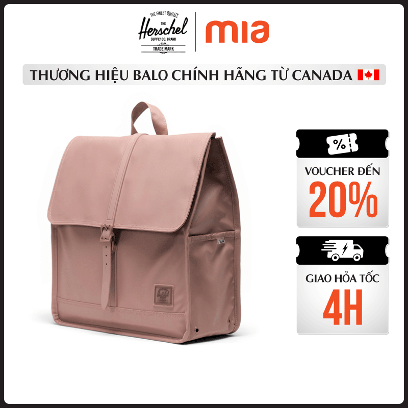 Balo Herschel City Weather Resistant Mid Volume - Balo Nam Nữ Đựng Laptop13 -14 Inch, Vải Tái Chế, C