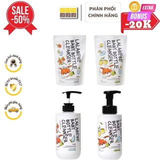 Nước rửa bình sữa dạng gel/tạo bọt thuần chay Lalapopo K-mom Hàn Quốc - minjeebaby