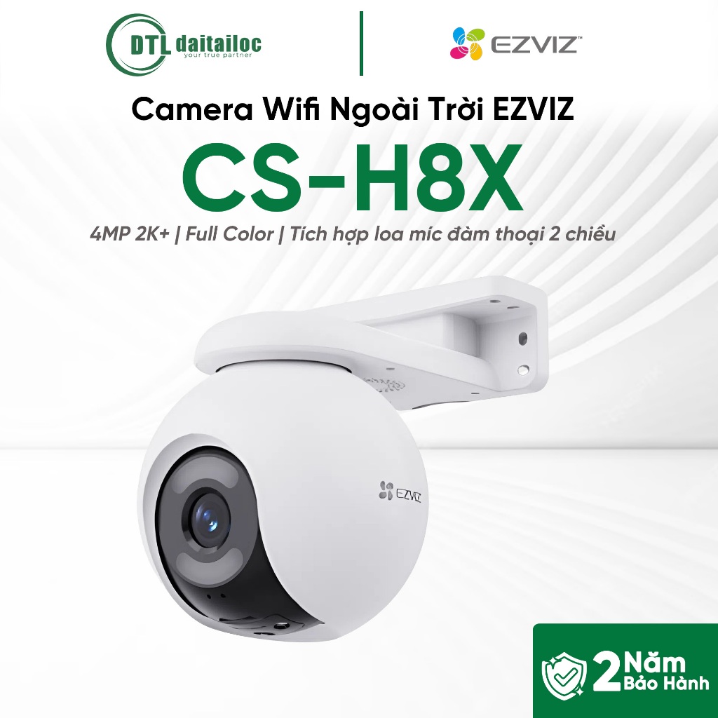 Camera Wifi Ngoài Trời Ezviz CS-H8X (4MP 2K+/Quay quét 360 độ/Phát hiện chuyển động) | Chính Hãng | 
