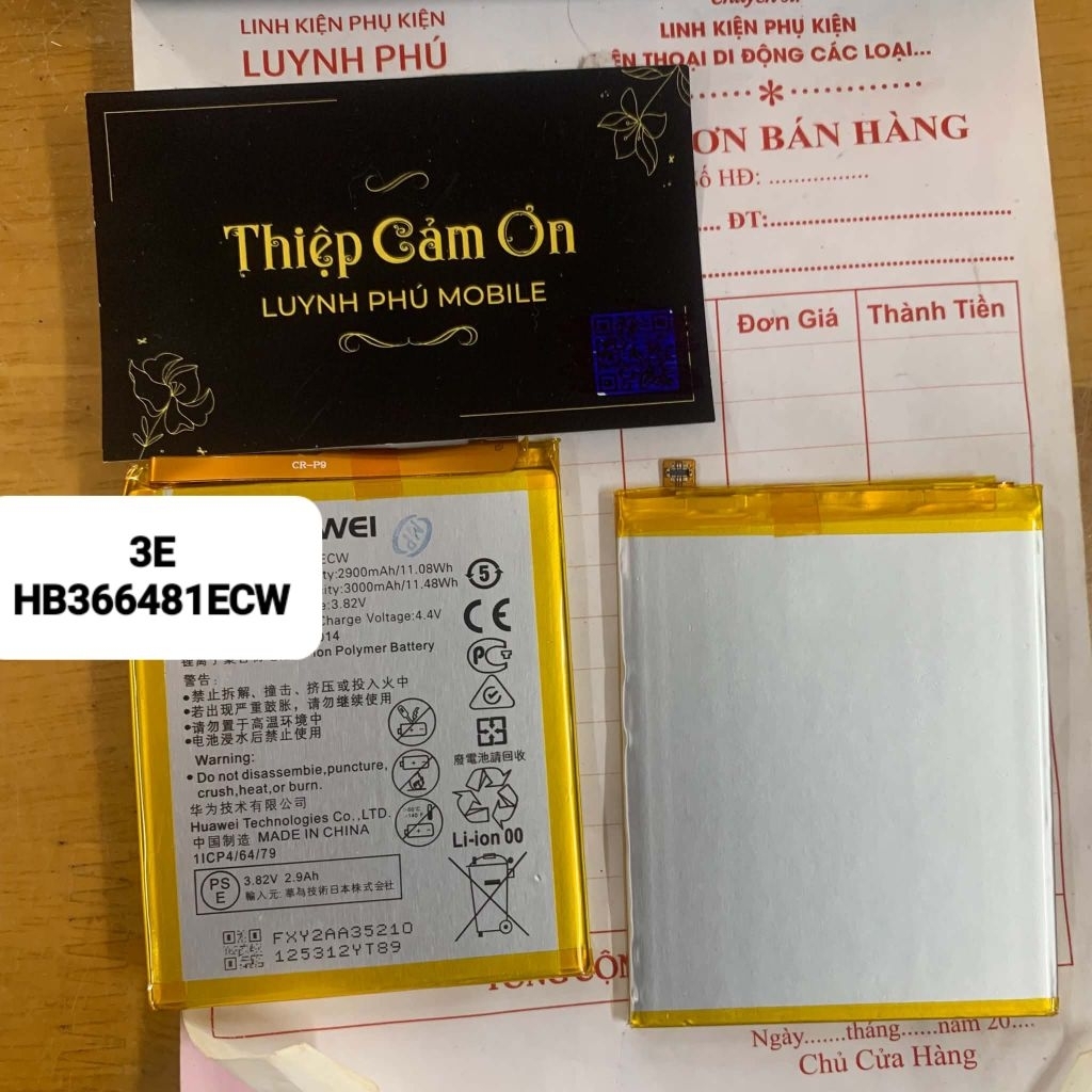 Pin nova 3E/Y7 pro 2018/y6 prime 2018/honor 8/p9/p9 lite/HB366481ECW/gr5 mini/nova lite/nova lite 2/