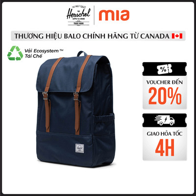 Balo Herschel Survey TM Standard - Balo Nam Nữ Đựng Laptop 15-16 Inch , Vải EcoSystem Tái Chế, Quai Đệm EVA Êm Ái