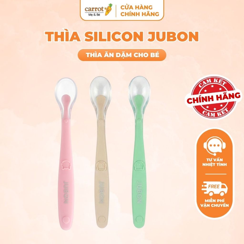 Thìa Ăn Dặm Silicone Jubon Mềm Mại Và An Toàn Cho Bé
