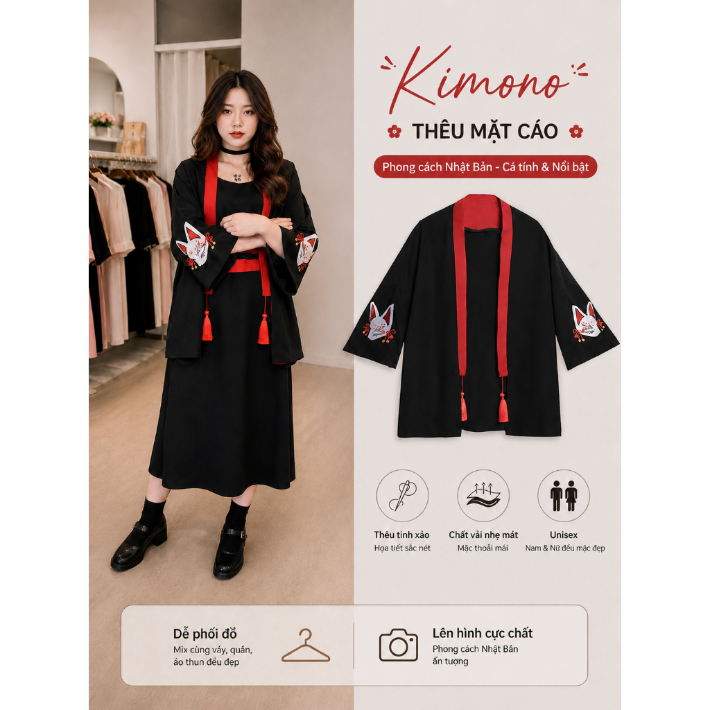 🦊áo haori hồ ly 🦊UNISEX