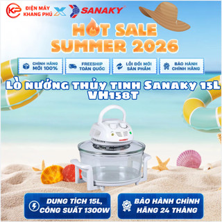 Lò nướng thủy tinh Sanaky 15L VH158T