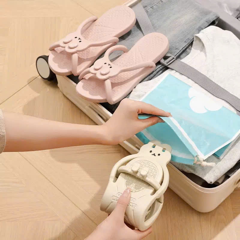 Dép đi du lịch siêu cute dễ thương, gập gọn để cho vào vali- Lù Store- 165