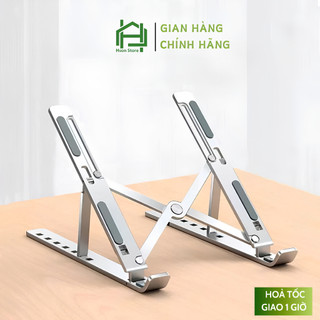 Giá đỡ laptop ipad nhôm cao cấp gấp gọn điều chỉnh độ cao, kệ đỡ máy tính HSON hỗ trợ tản nhiệt ,chống trầy vượt trội