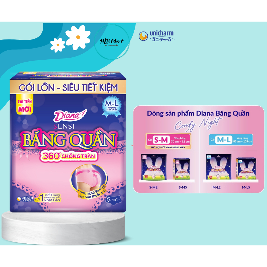 Băng quần Diana sensi gói 5 miếng