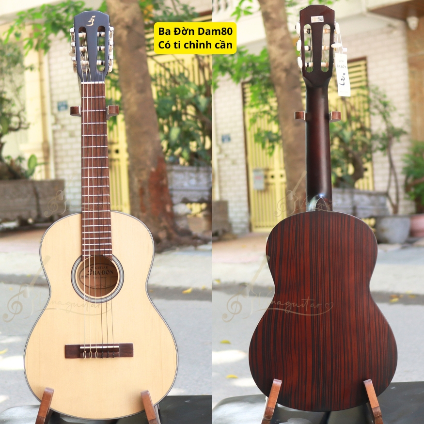 Đàn Guitar Classic Ba Đờn DAM80 Size 3/4 – Phiên Bản Nâng Cấp Của Ba Đờn Dam70 Có Ty Chỉnh Cần