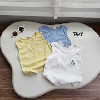 [TABY] Áo ba lỗ thun tăm thêu hình, chất liệu thun tăm mềm mại cho bé trai bé gái 8-27kg TB132