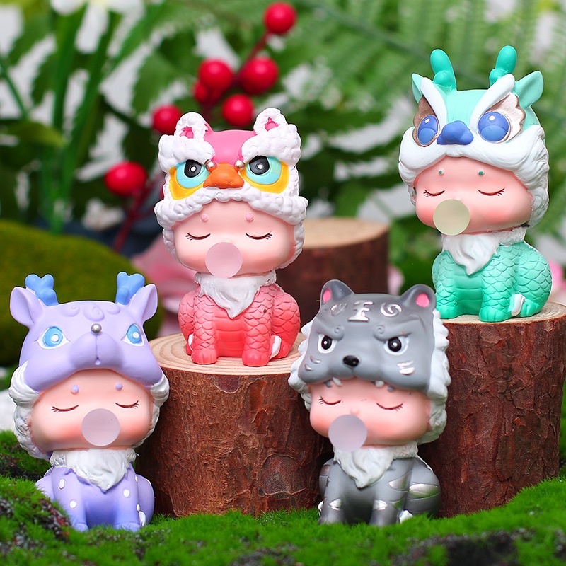 Blind Box "KỲ LÂN MAY MẮN" – Đồ Chơi Hộp Mù Tượng Kỳ Lân Mini Mang May Mắn Tài Lộc Decor Dễ Thương