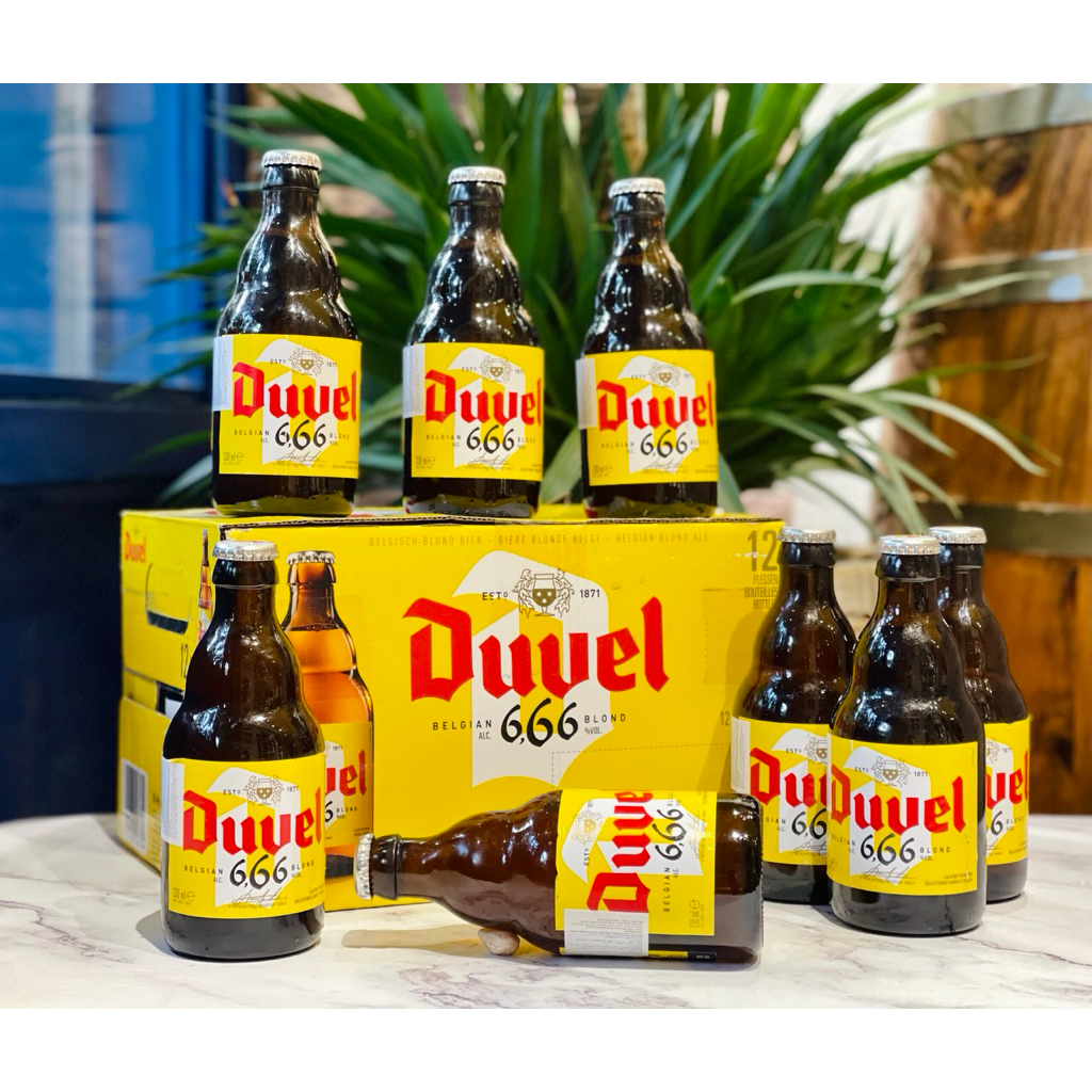 Bia Duvel 6.66 Bỉ Thùng 12 Chai 330ml – Belgian Blond Ale Cao Cấp Nhập Khẩu