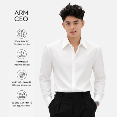 Sơ mi nam tôn vai ARMCEO Felix form hack dáng, chất liệu co giãn, dày dặn cho cảm giác mặc thoải mái -S12