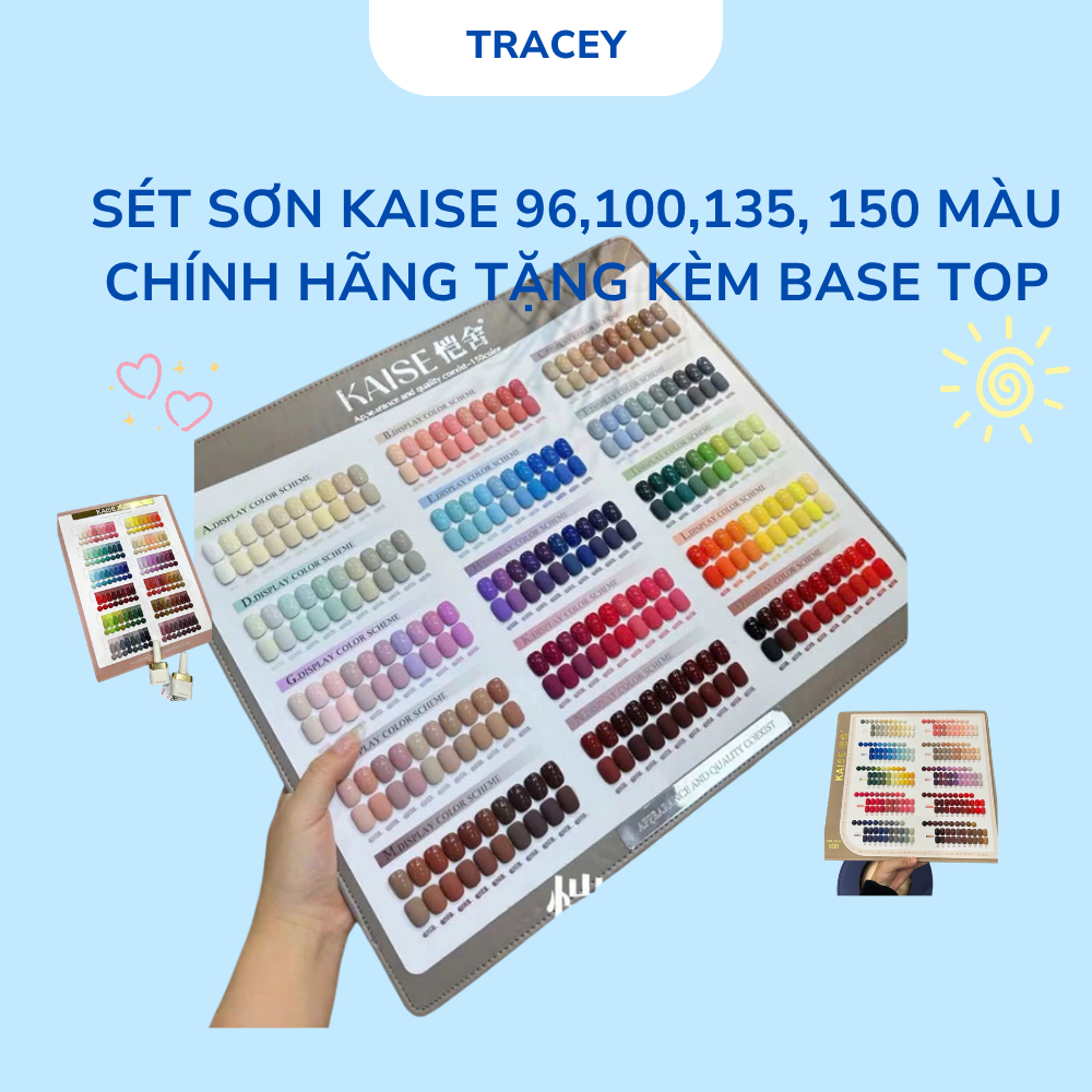 Sét sơn KAISE  96,100,135 màu kèm bảng màu và base top