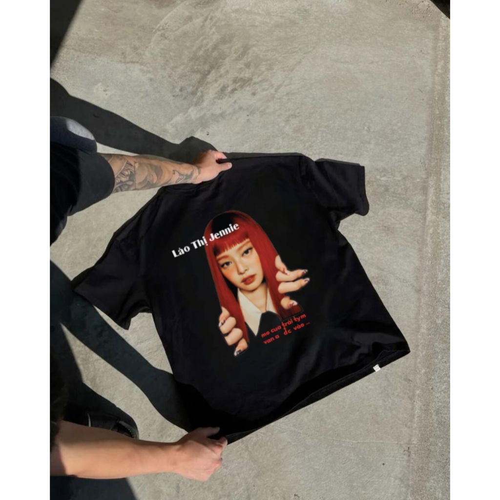 |In Áo Theo Yêu Cầu| Áo Phông T Shirt Nam Nữ Custom Hình In RinK Tee - Lào Jennie (Custom)