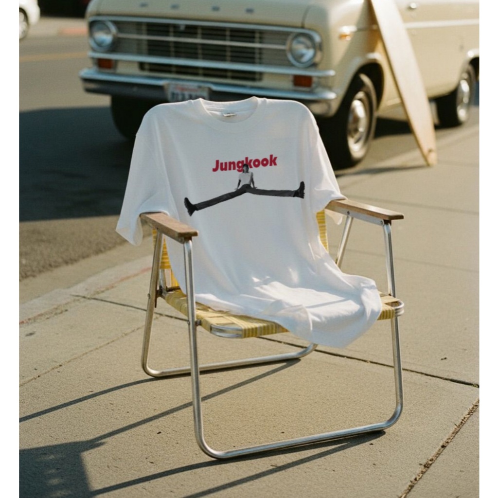 |In Áo Theo Yêu Cầu| Áo Phông T Shirt Nam Nữ Custom Hình In RinK Tee - Jung Kook Leggy (Custom)