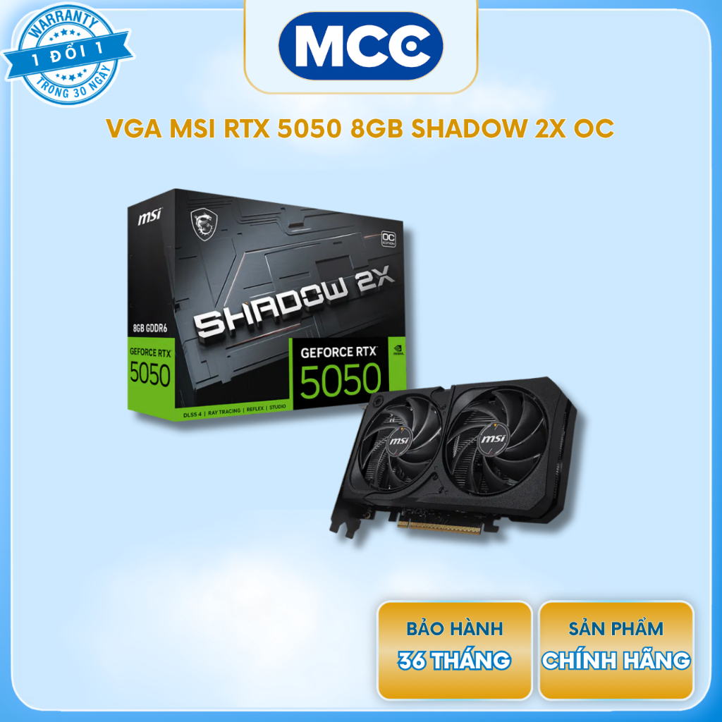 VGA MSI GeForce RTX 5050 8GB Shadow 2X OC