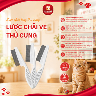 Lược chải lông thú cưng, Lược chải bọ chét chó mèo, Lược kim thép không gỉ làm sạch bọ chét bảo vệ lông