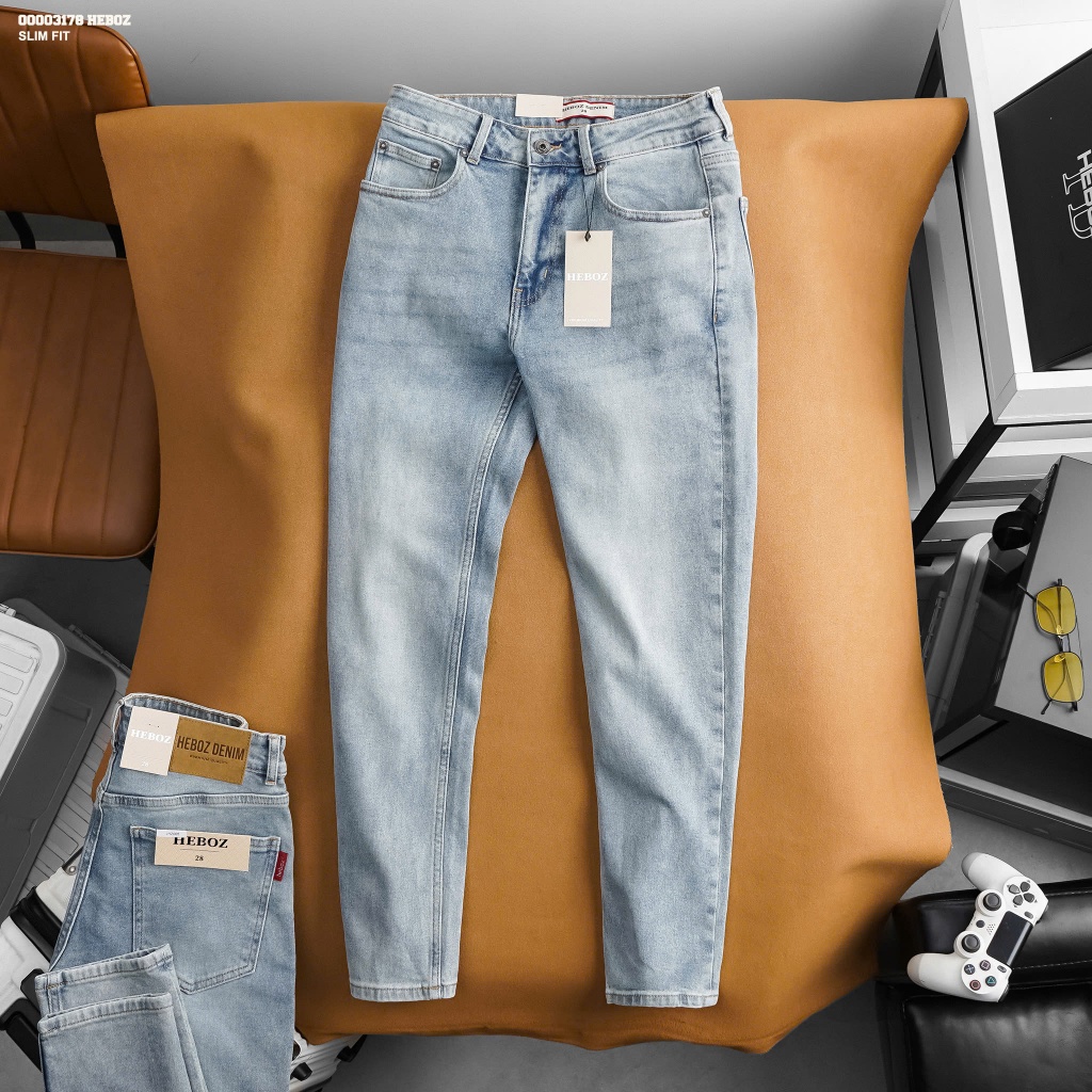 Quần jean nam HEBOZ basic slim 005 - 00003178