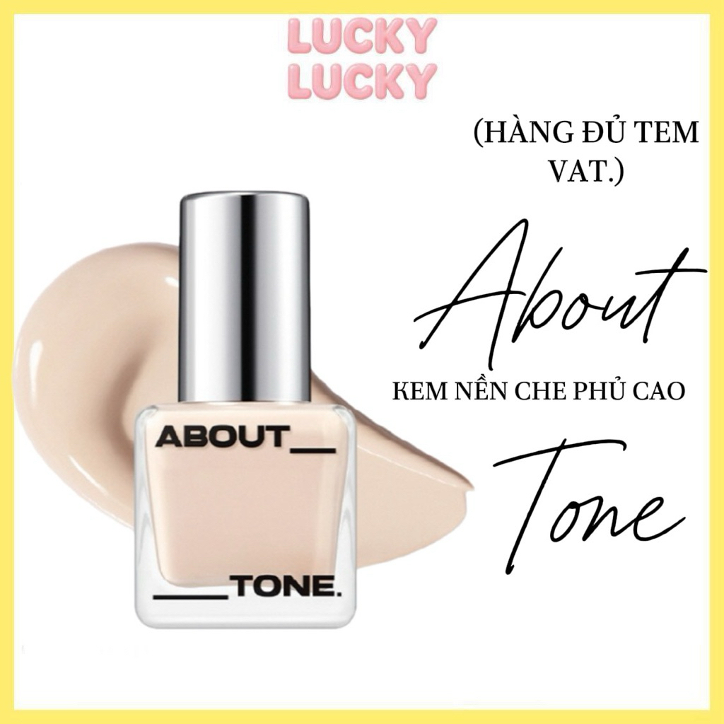 Kem Nền ABOUT TONE Skin Layer Fit Foundation (30ML) Che Phủ Mọi Khuyết Điểm, Lớp Nền Mịn Màng