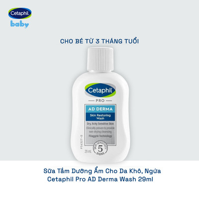 [GIFT] Sữa tắm dưỡng ẩm dịu lành dành cho da khô, ngứa CETAPHIL PRO AD DERMA WASH 29ML