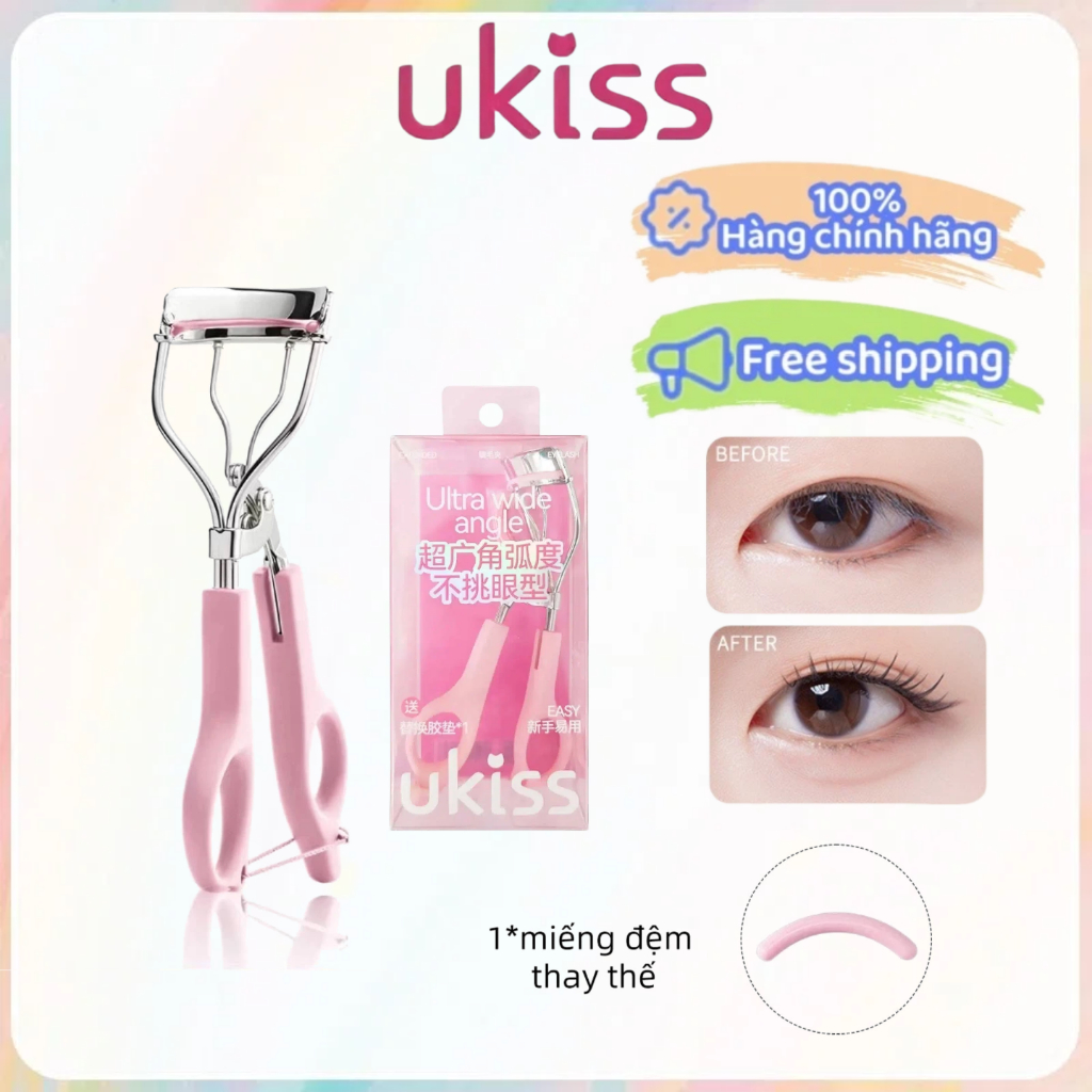 【Ukiss】Kẹp mi Có miếng đệm thay thế Dễ dàng kẹp mi cong