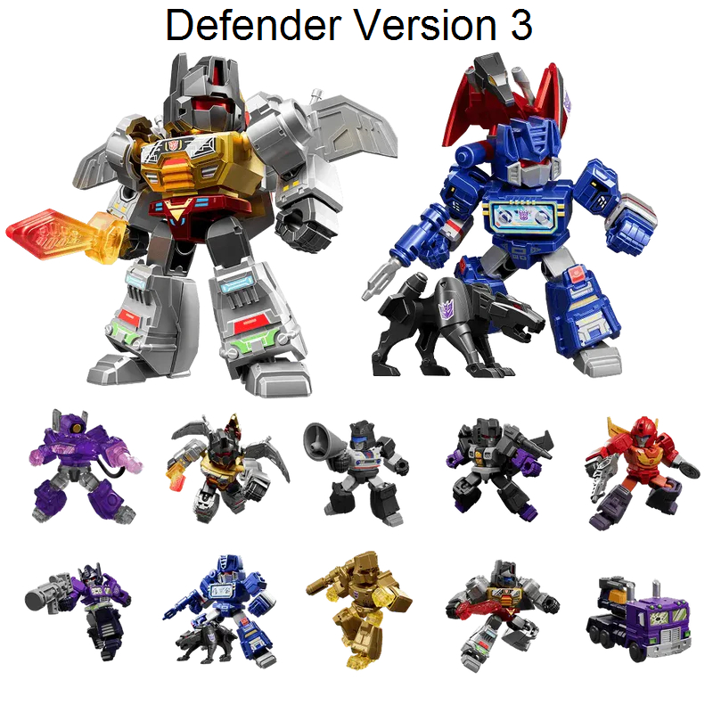 Đã khui hộp chưa ráp Blokees Mô Hình Lắp Ráp Transformers Defender Version DV01 DV02 DV03 DV04 DV05 