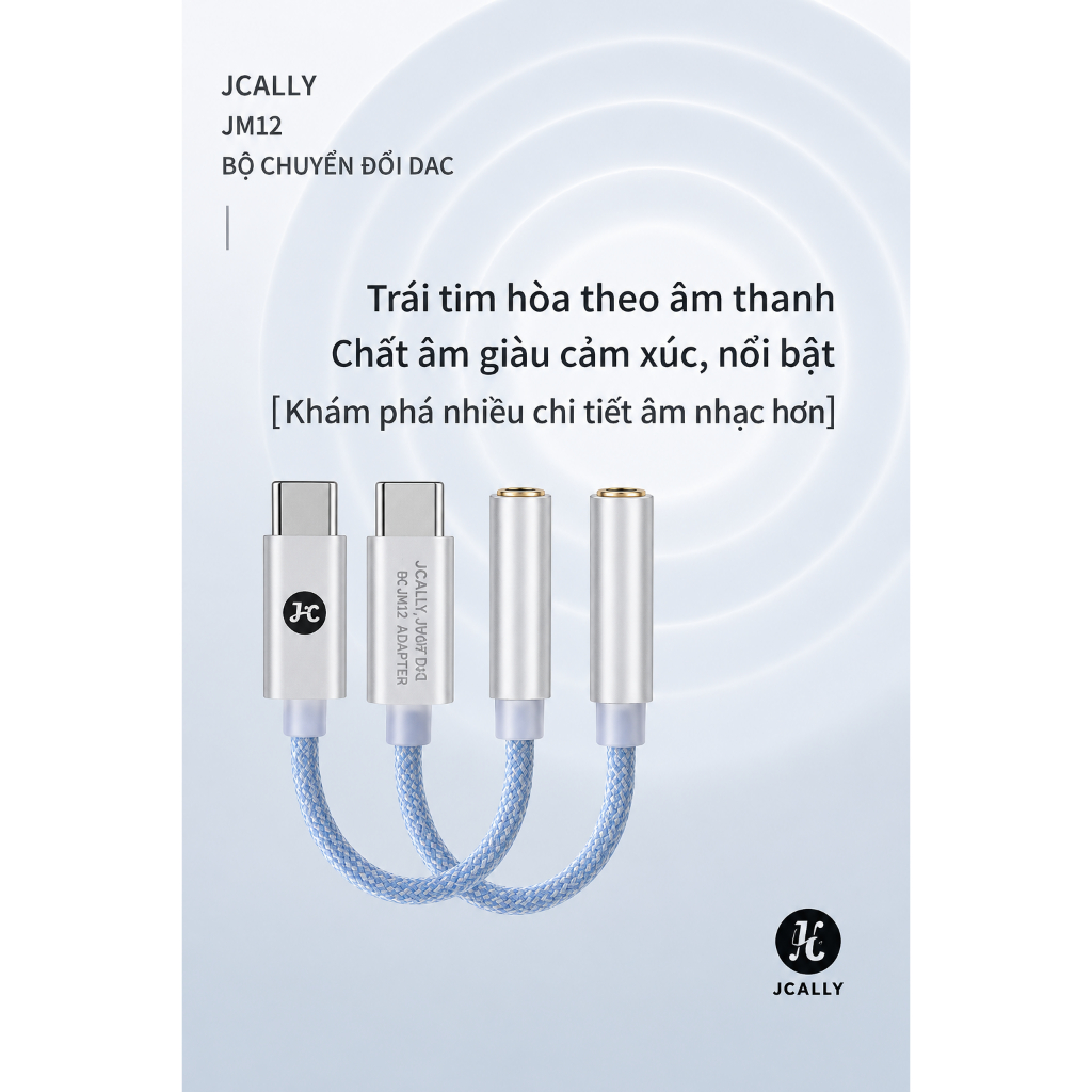 [NEW]  JCally JM12 Dongle DAC/AMP Đầu chuyển tai nghe Type C to 3.5mm | QMTECH STORE | BigBuy360 - bigbuy360.vn